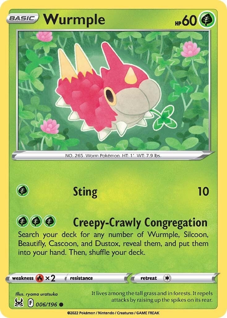 Image for Wurmple (006/196) (SWSH11: Lost Origin) (SWSH11) - Pokemon