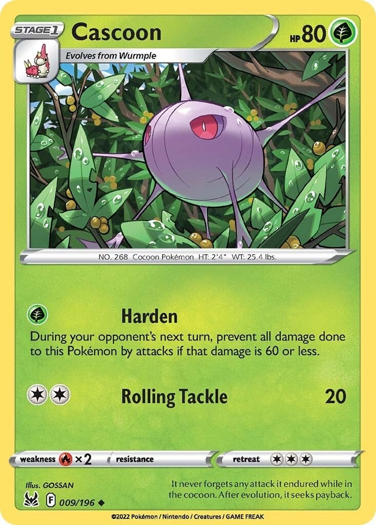 Image for Cascoon (009/196) (SWSH11: Lost Origin) (SWSH11) - Pokemon