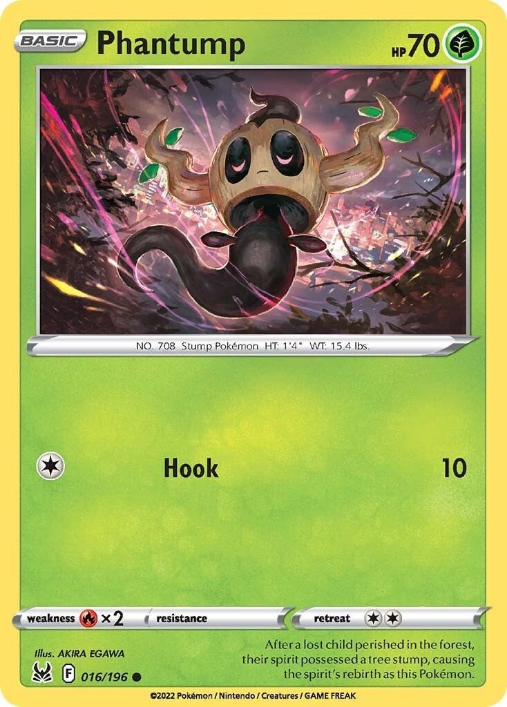 Image for Phantump (016/196) (SWSH11: Lost Origin) (SWSH11) - Pokemon