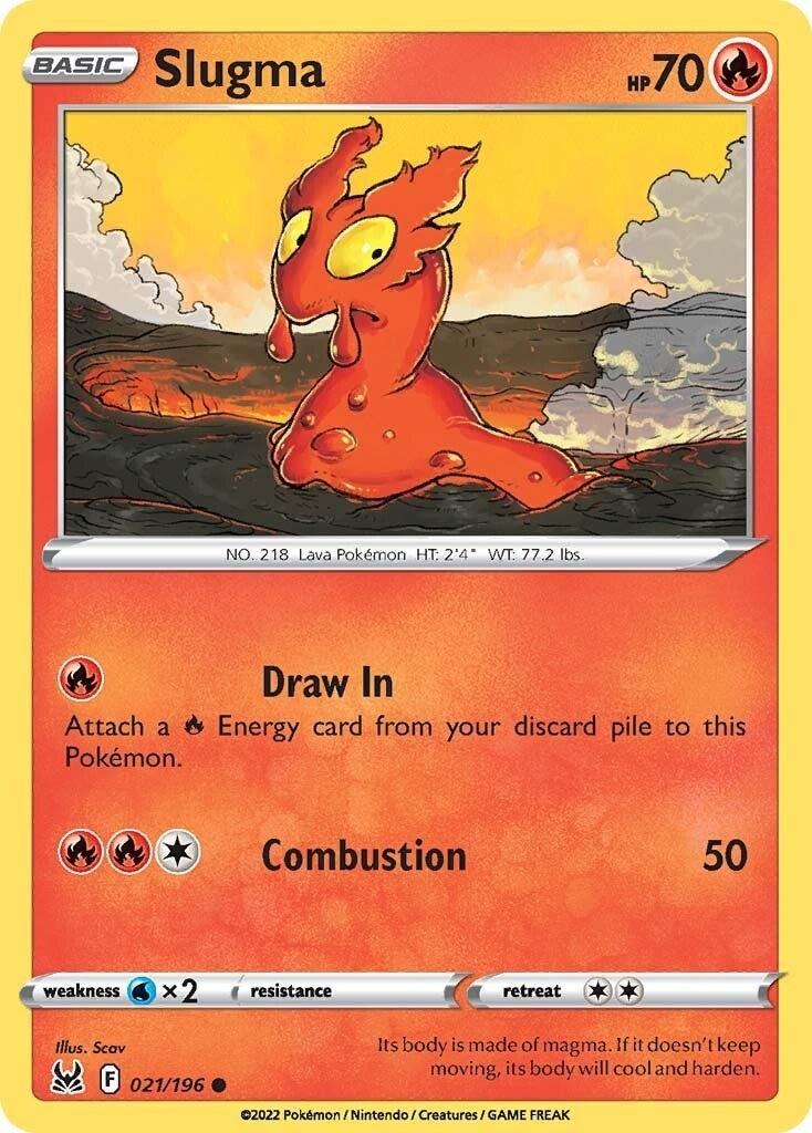 Image for Slugma (021/196) (SWSH11: Lost Origin) (SWSH11) - Pokemon