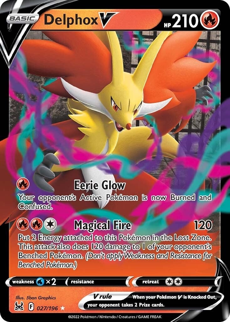 Image for Delphox V (027/196) (SWSH11: Lost Origin) (SWSH11) - Pokemon