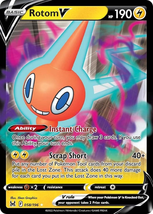 Image for Rotom V (058/196) (SWSH11: Lost Origin) (SWSH11) - Pokemon