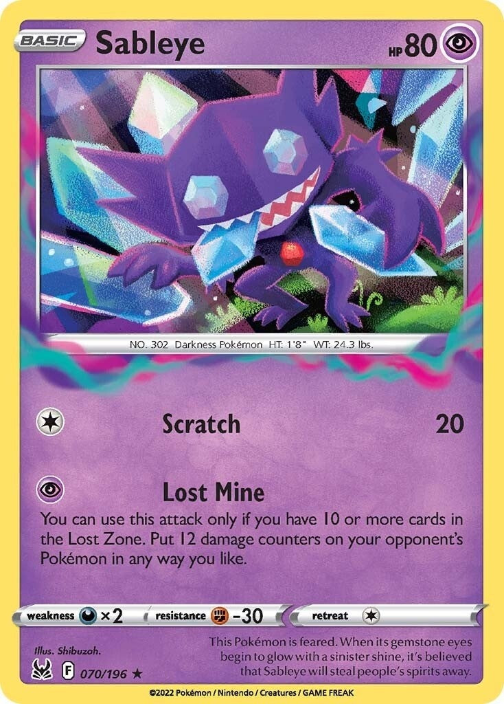 Image for Sableye (070/196) (SWSH11: Lost Origin) (SWSH11) - Pokemon