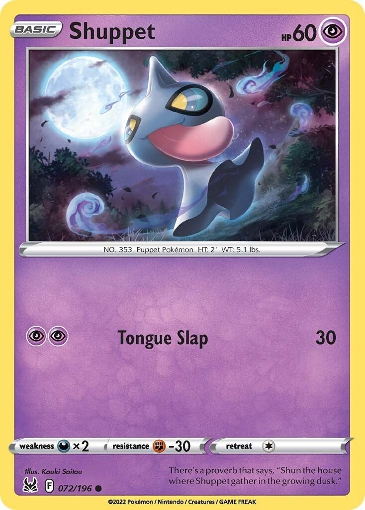 Image for Shuppet (072/196) (SWSH11: Lost Origin) (SWSH11) - Pokemon