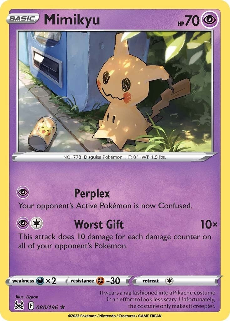 Image for Mimikyu (080/196) (SWSH11: Lost Origin) (SWSH11) - Pokemon