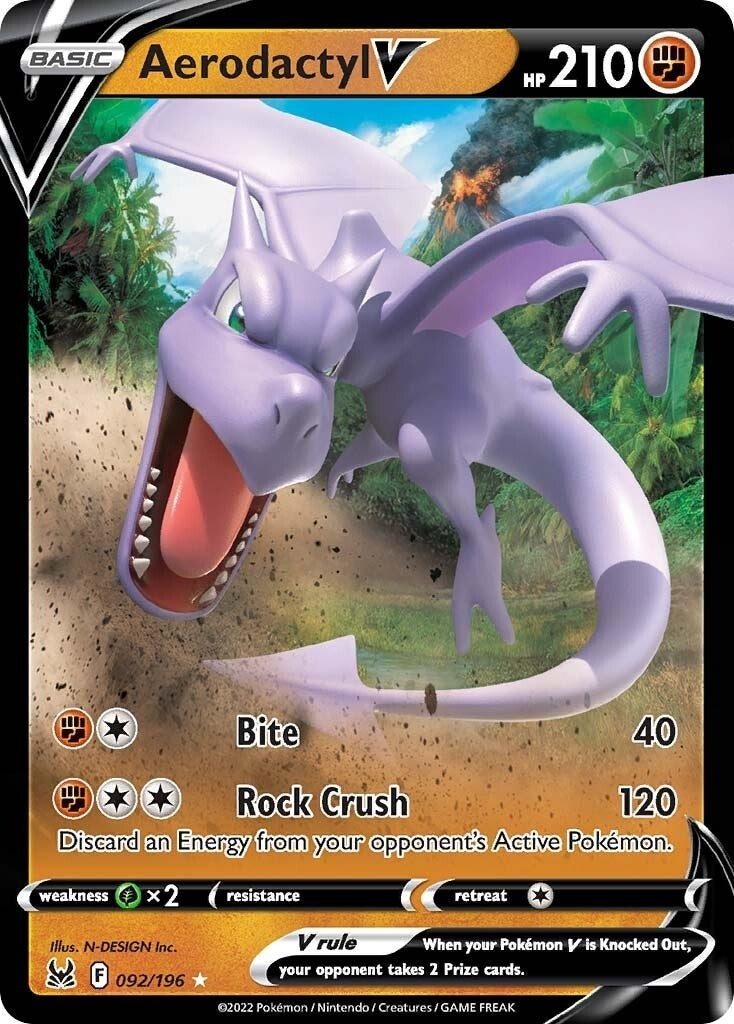 Image for Aerodactyl V (092/196) (SWSH11: Lost Origin) (SWSH11) - Pokemon