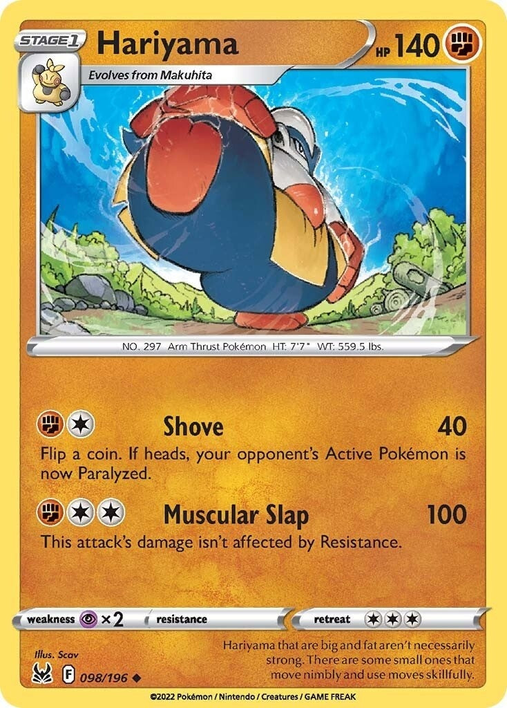 Image for Hariyama (098/196) (SWSH11: Lost Origin) (SWSH11) - Pokemon