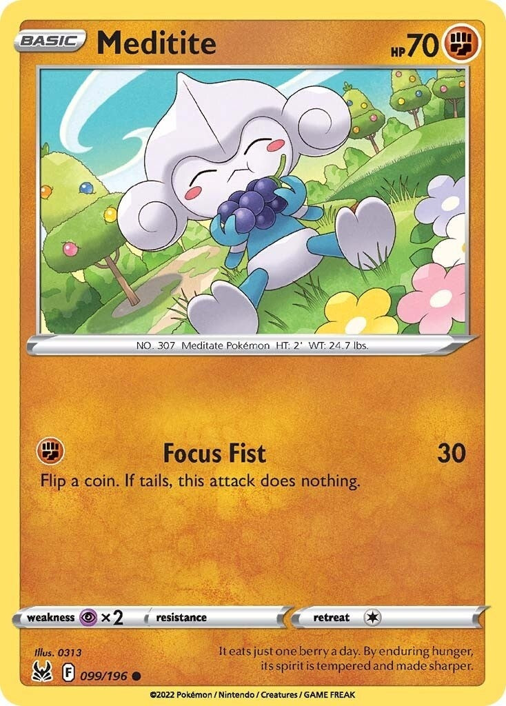 Image for Meditite (099/196) (SWSH11: Lost Origin) (SWSH11) - Pokemon
