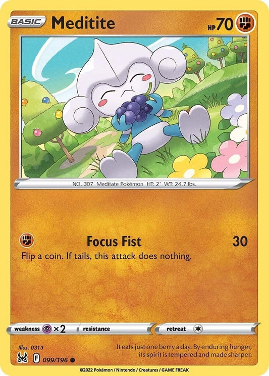 Image for Meditite (099/196) (SWSH11: Lost Origin) (SWSH11) - Pokemon