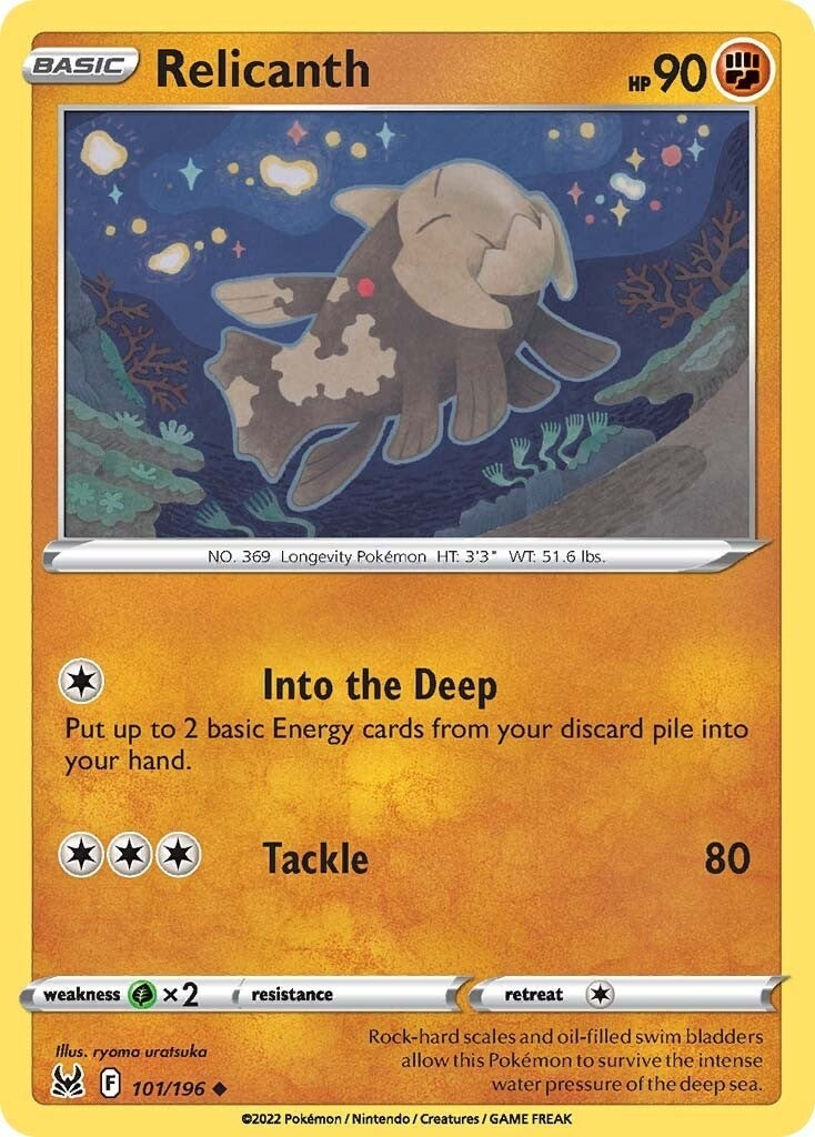 Image for Relicanth (101/196) (SWSH11: Lost Origin) (SWSH11) - Pokemon