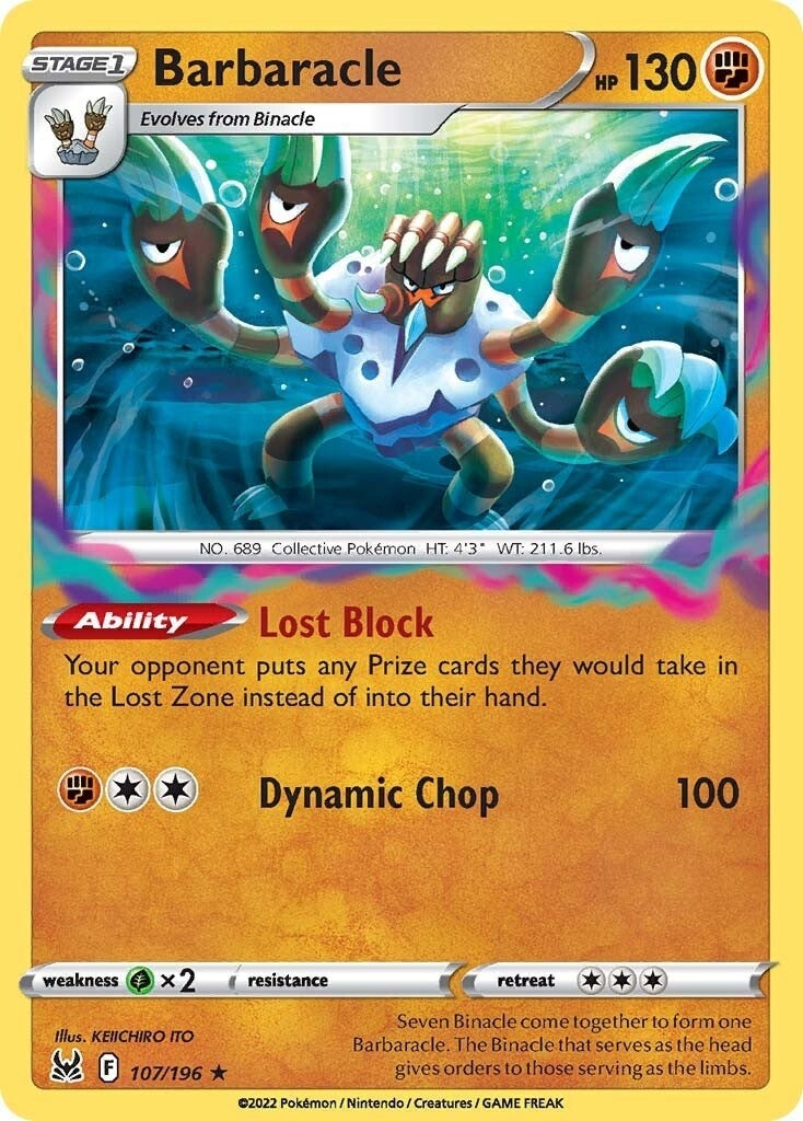 Image for Barbaracle (107/196) (SWSH11: Lost Origin) (SWSH11) - Pokemon