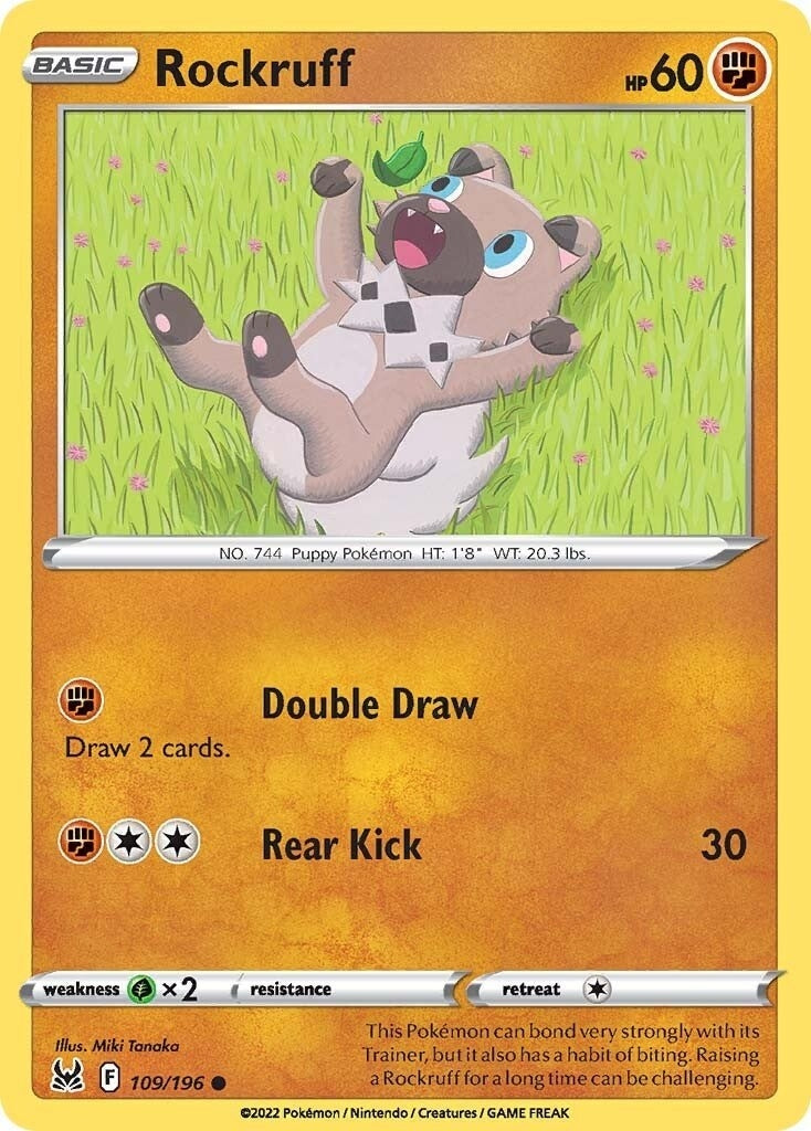 Image for Rockruff (109/196) (SWSH11: Lost Origin) (SWSH11) - Pokemon