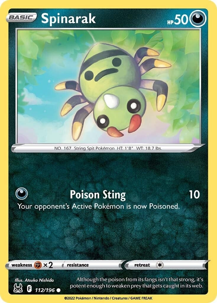Image for Spinarak (112/196) (SWSH11: Lost Origin) (SWSH11) - Pokemon
