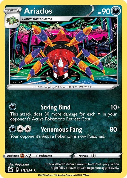 Image for Ariados (113/196) (SWSH11: Lost Origin) (SWSH11) - Pokemon
