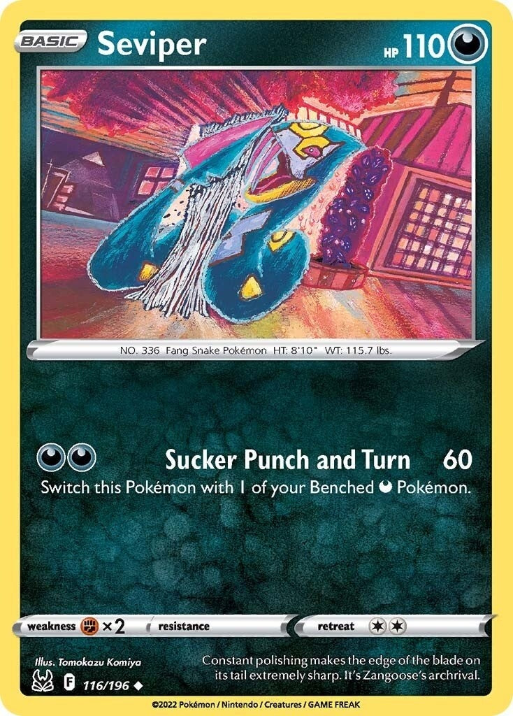 Image for Seviper (116/196) (SWSH11: Lost Origin) (SWSH11) - Pokemon