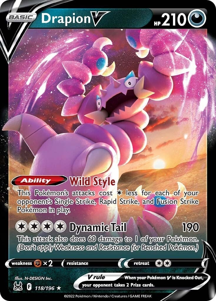 Image for Drapion V (118/196) (SWSH11: Lost Origin) (SWSH11) - Pokemon