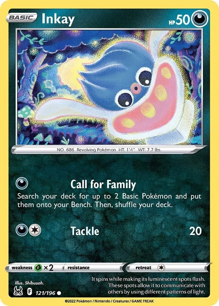 Image for Inkay (121) (121/196) (SWSH11: Lost Origin) (SWSH11) - Pokemon