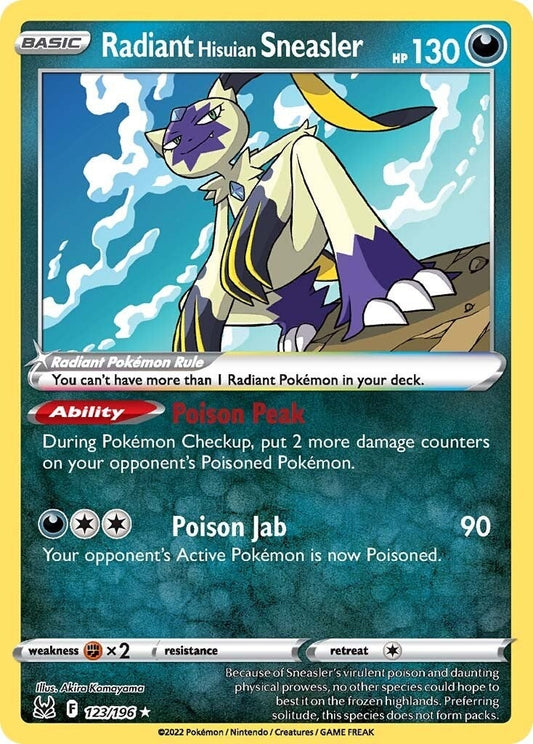 Image for Radiant Hisuian Sneasler (123/196) (SWSH11: Lost Origin) (SWSH11) - Pokemon