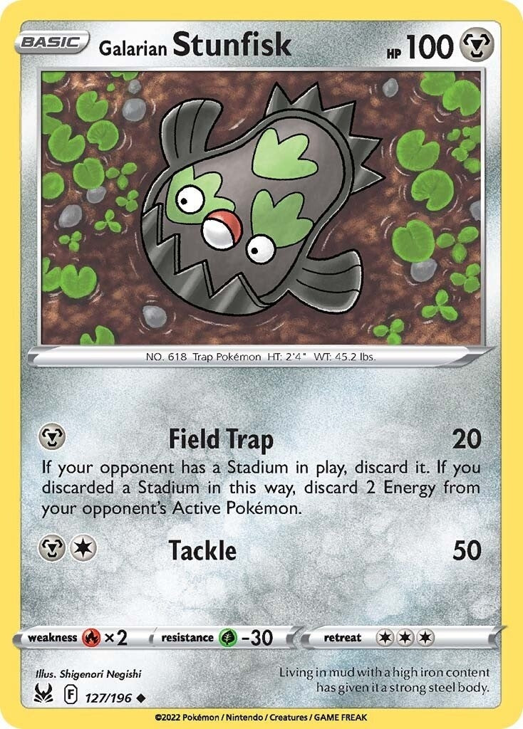 Image for Galarian Stunfisk (127/196) (SWSH11: Lost Origin) (SWSH11) - Pokemon