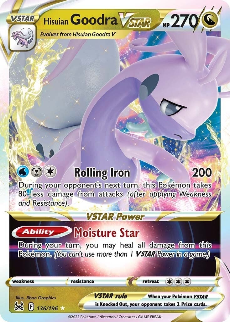 Image for Hisuian Goodra VSTAR (136/196) (SWSH11: Lost Origin) (SWSH11) - Pokemon
