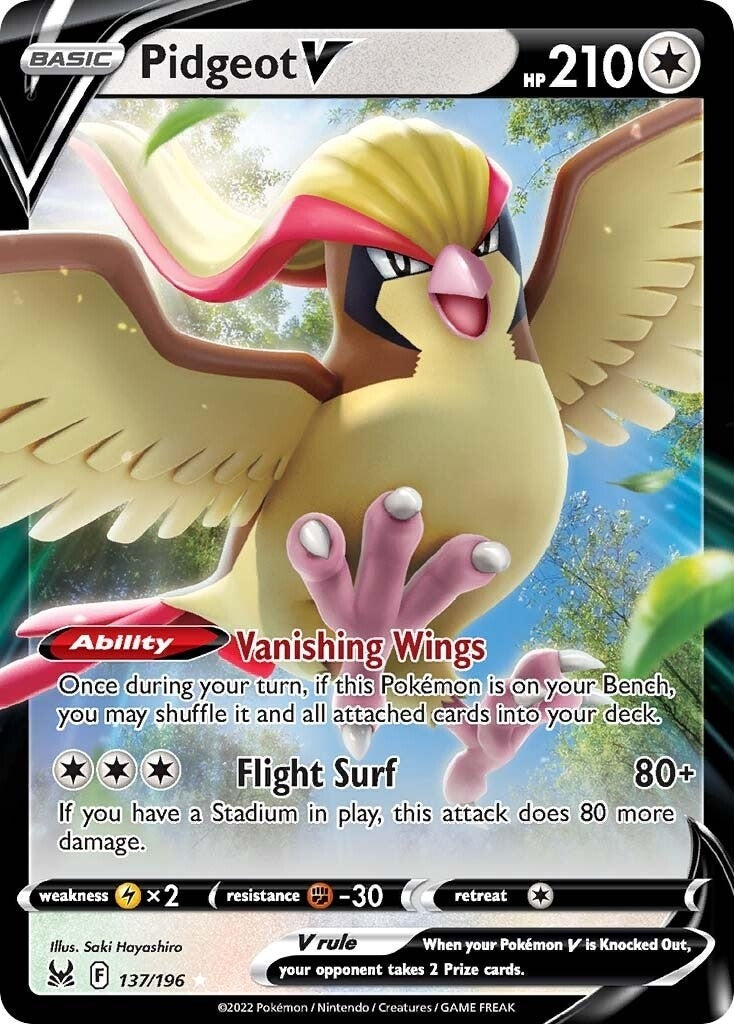 Image for Pidgeot V (137/196) (SWSH11: Lost Origin) (SWSH11) - Pokemon