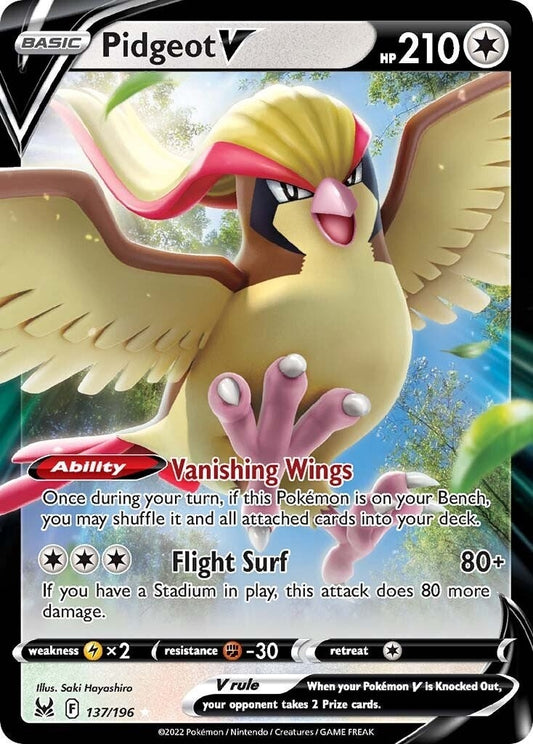 Image for Pidgeot V (137/196) (SWSH11: Lost Origin) (SWSH11) - Pokemon