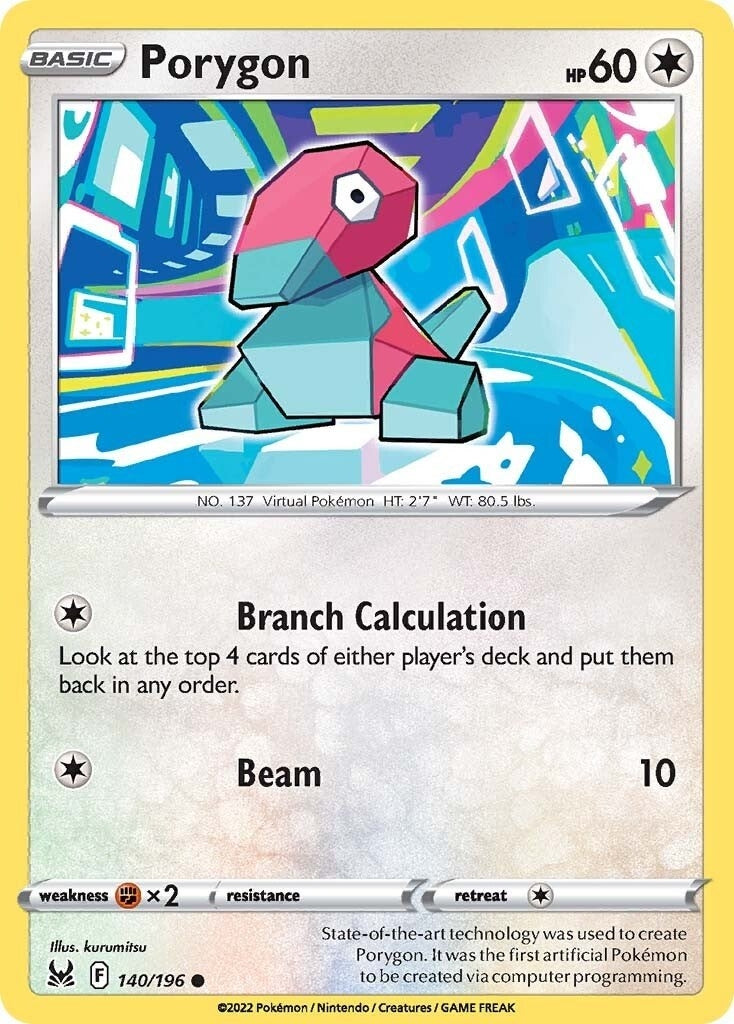 Image for Porygon (140/196) (SWSH11: Lost Origin) (SWSH11) - Pokemon