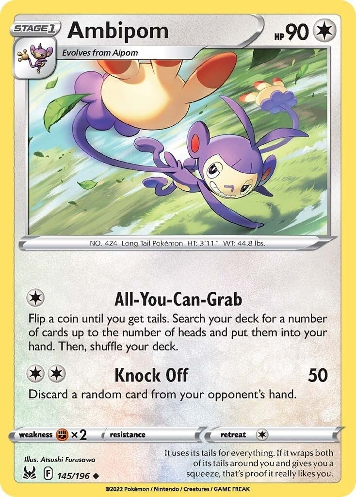 Image for Ambipom (145/196) (SWSH11: Lost Origin) (SWSH11) - Pokemon