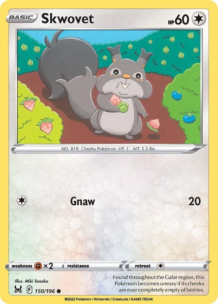 Image for Skwovet (150/196) (SWSH11: Lost Origin) (SWSH11) - Pokemon