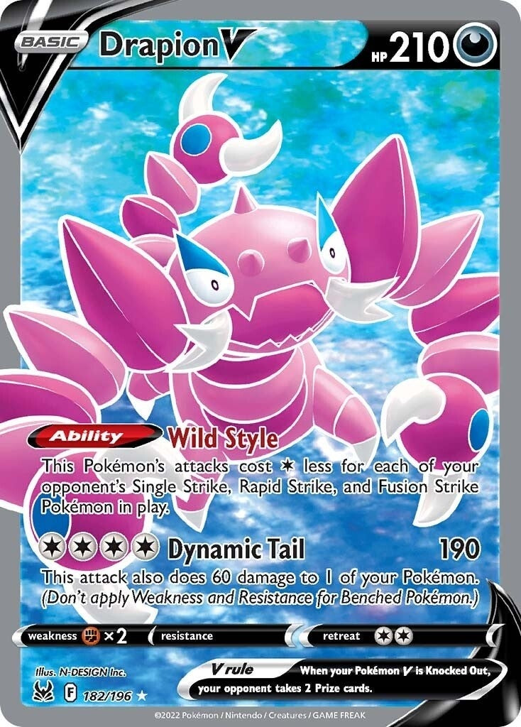 Image for Drapion V (Full Art) (182/196) (SWSH11: Lost Origin) (SWSH11) - Pokemon