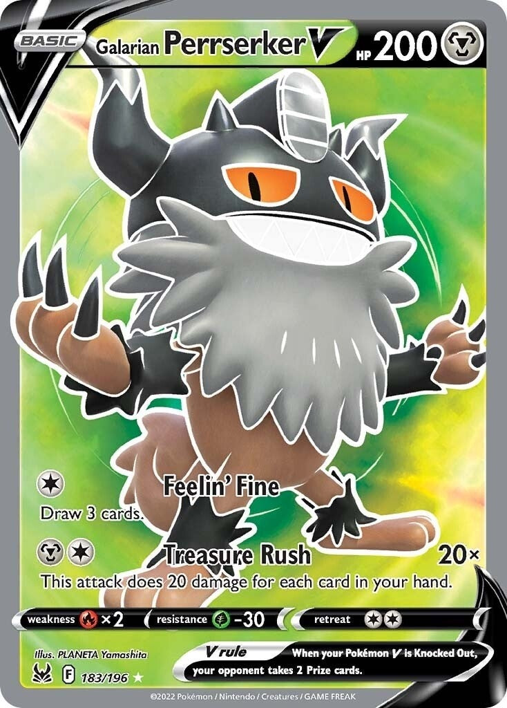 Image for Galarian Perrserker V (Full Art) (183/196) (SWSH11: Lost Origin) (SWSH11) - Pokemon