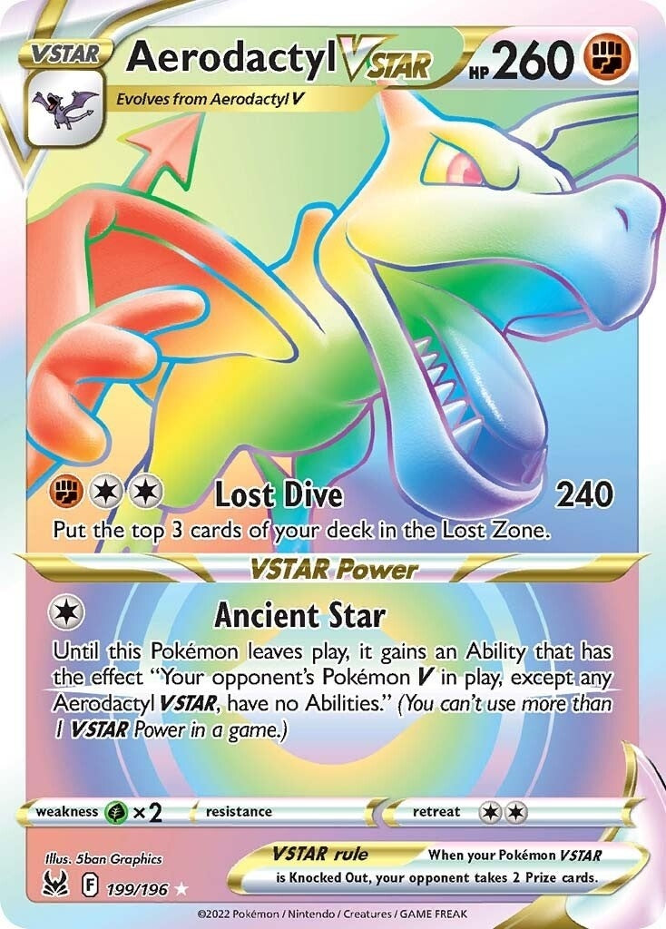 Image for Aerodactyl VSTAR (Secret) (199/196) (SWSH11: Lost Origin) (SWSH11) - Pokemon