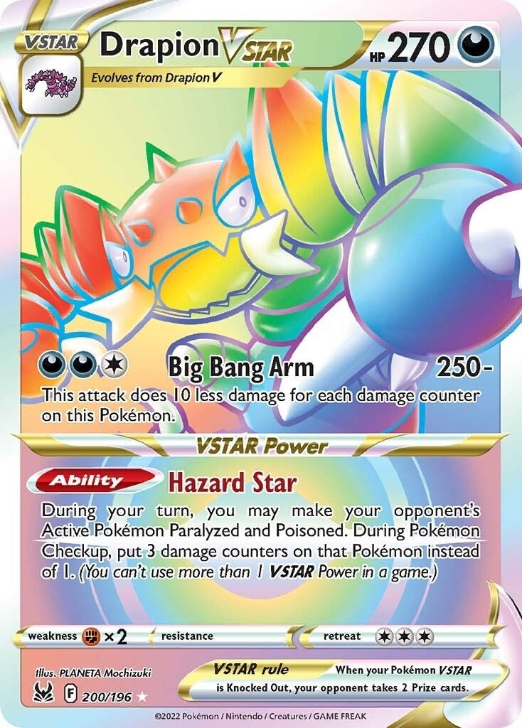 Image for Drapion VSTAR (Secret) (200/196) (SWSH11: Lost Origin) (SWSH11) - Pokemon
