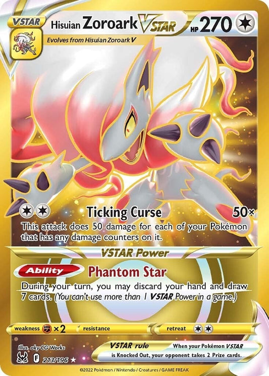 Hisuian Zoroark VSTAR (213) (Secret) (213/196) (SWSH11: Lost Origin)