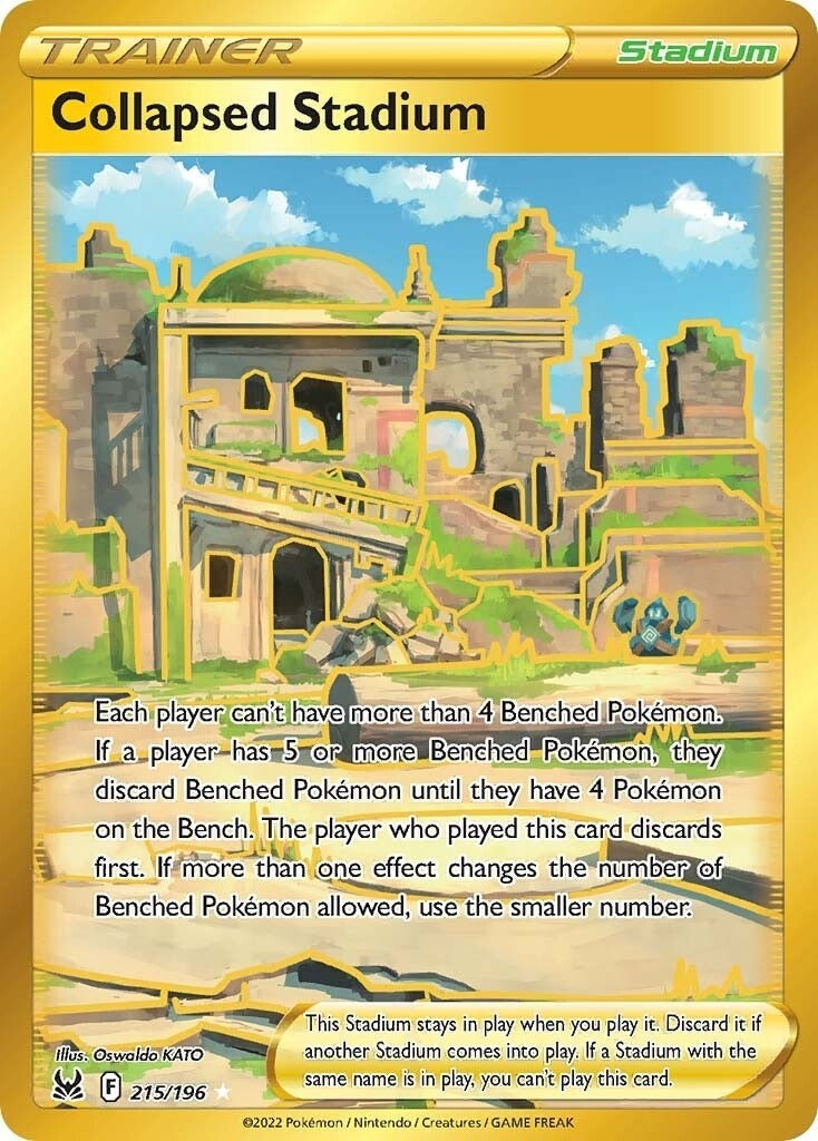 Image for Collapsed Stadium (Secret) (215/196) (SWSH11: Lost Origin) (SWSH11) - Pokemon