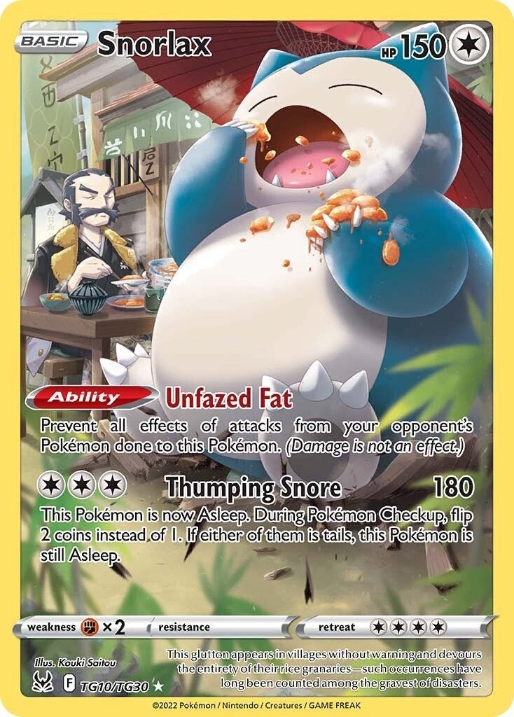Image for Snorlax (TG10/TG30) (SWSH11: Lost Origin Trainer Gallery) (SWSH11: TG) - Pokemon