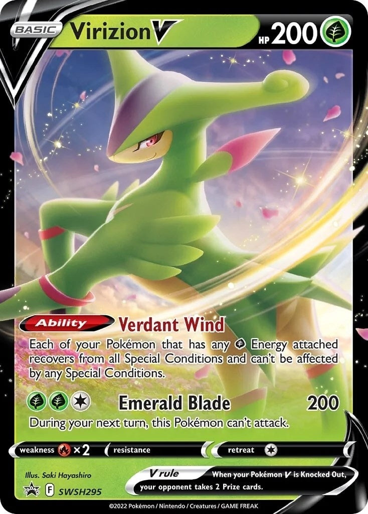 Image for Virizion V - SWSH295 (SWSH295) (SWSH: Sword & Shield Promo Cards) (SWSD) - Pokemon