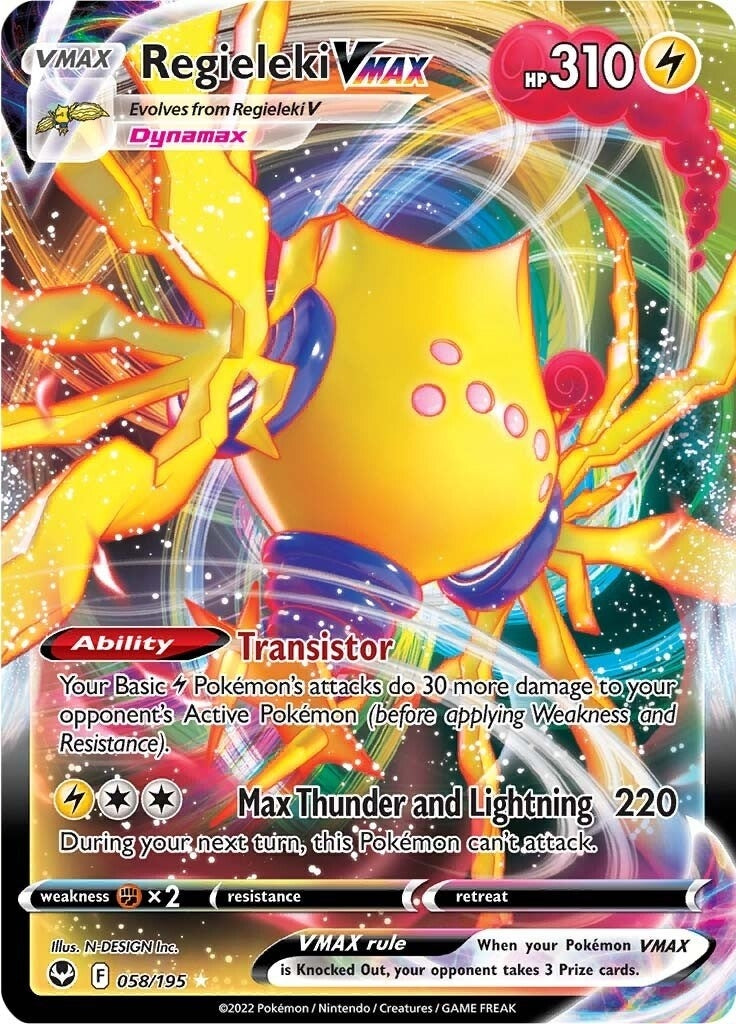 Image for Regieleki VMAX (058/195) (SWSH12: Silver Tempest) (SWSH12) - Pokemon