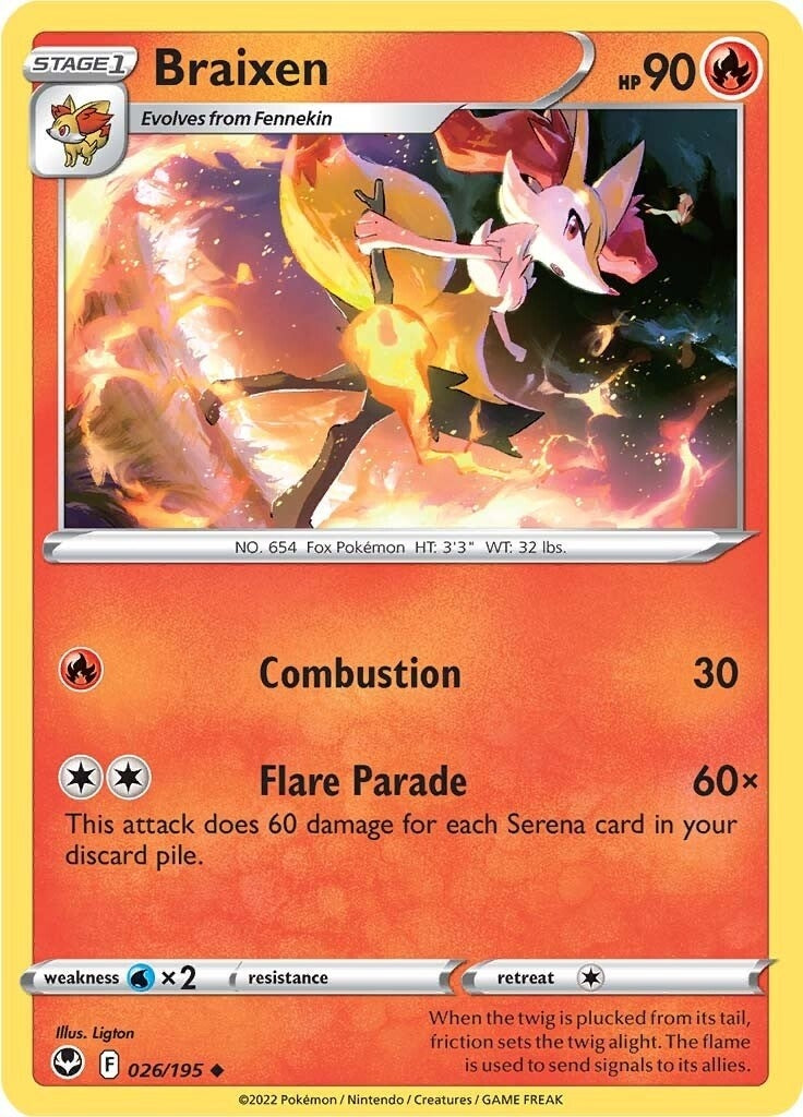 Image for Braixen (026/195) (SWSH12: Silver Tempest) (SWSH12) - Pokemon