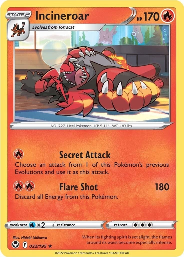 Image for Incineroar (032/195) (SWSH12: Silver Tempest) (SWSH12) - Pokemon
