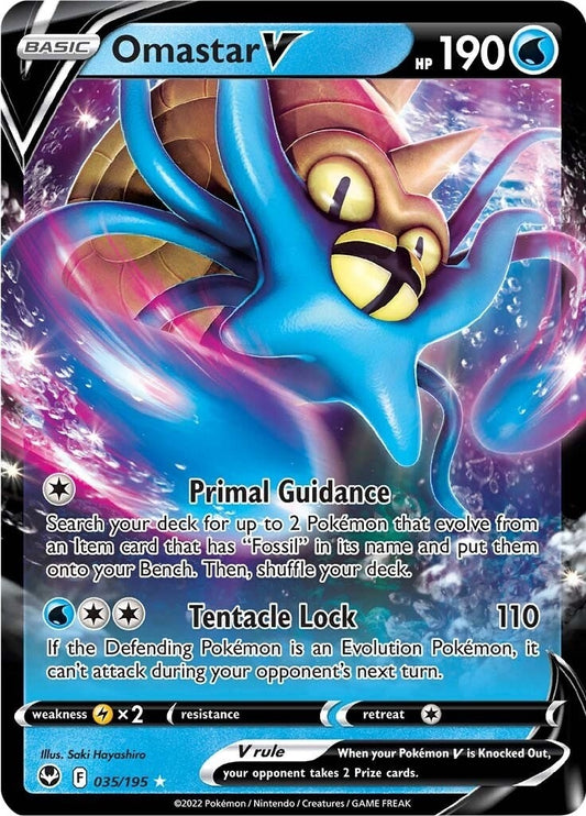 Image for Omastar V (035/195) (SWSH12: Silver Tempest) (SWSH12) - Pokemon