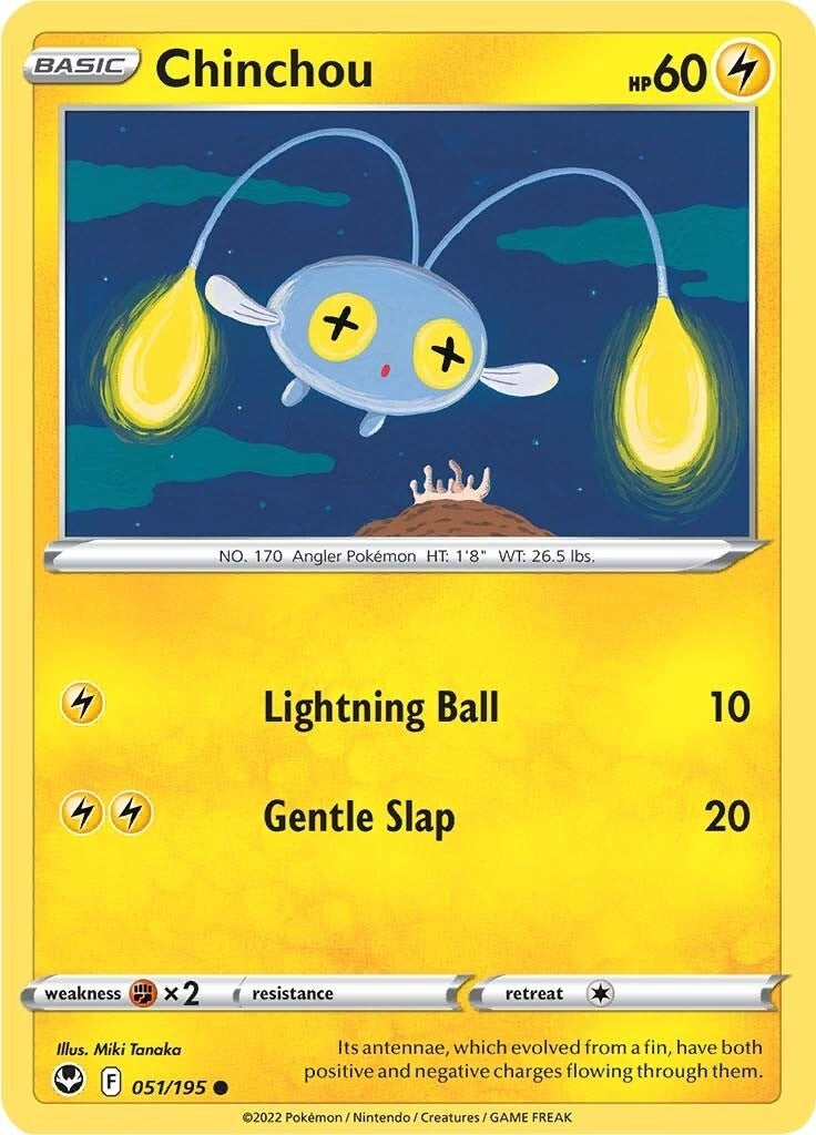 Image for Chinchou (051/195) (SWSH12: Silver Tempest) (SWSH12) - Pokemon