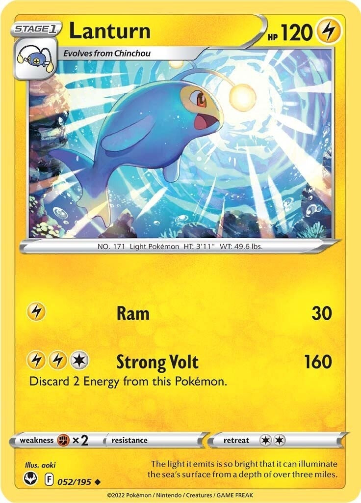 Image for Lanturn (052/195) (SWSH12: Silver Tempest) (SWSH12) - Pokemon