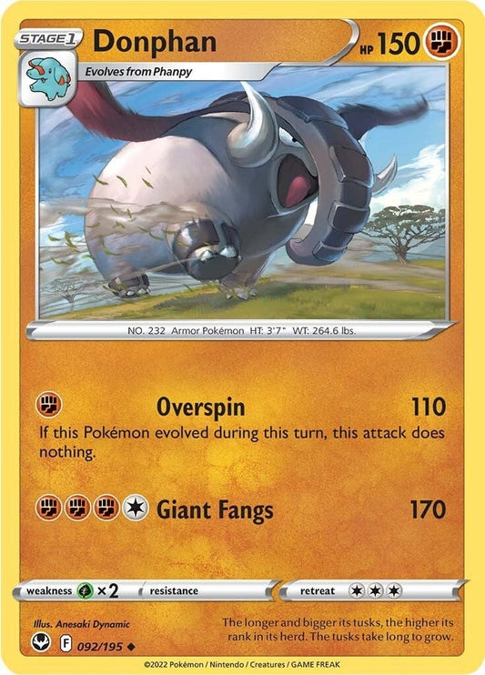 Image for Donphan (092/195) (SWSH12: Silver Tempest) (SWSH12) - Pokemon