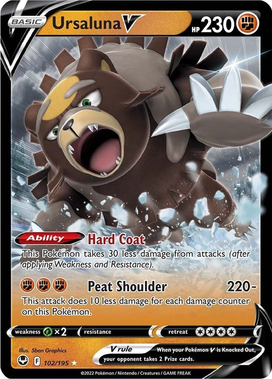Image for Ursaluna V (102/195) (SWSH12: Silver Tempest) (SWSH12) - Pokemon