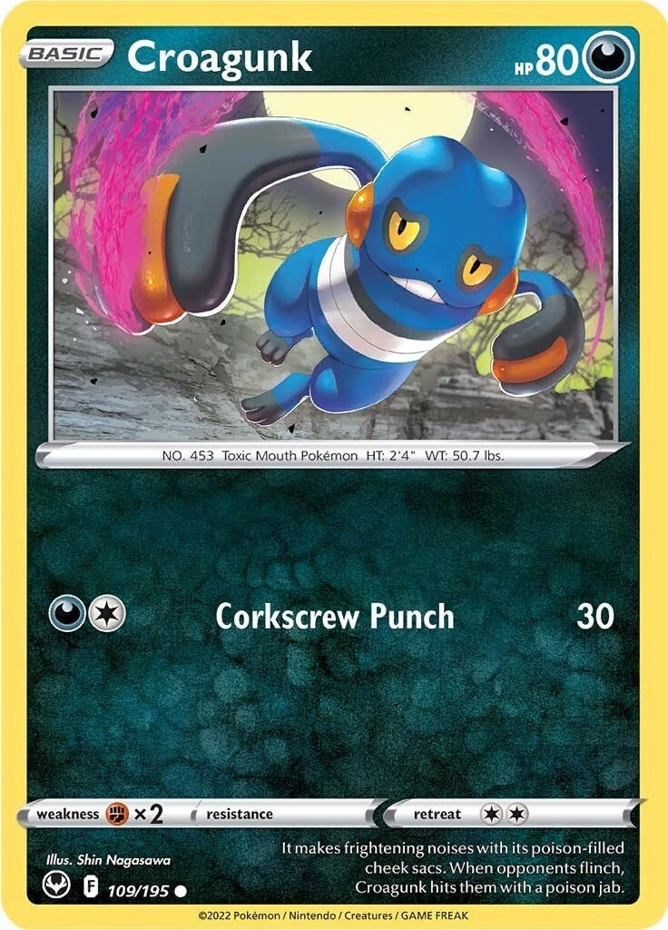 Image for Croagunk (109/195) (SWSH12: Silver Tempest) (SWSH12) - Pokemon