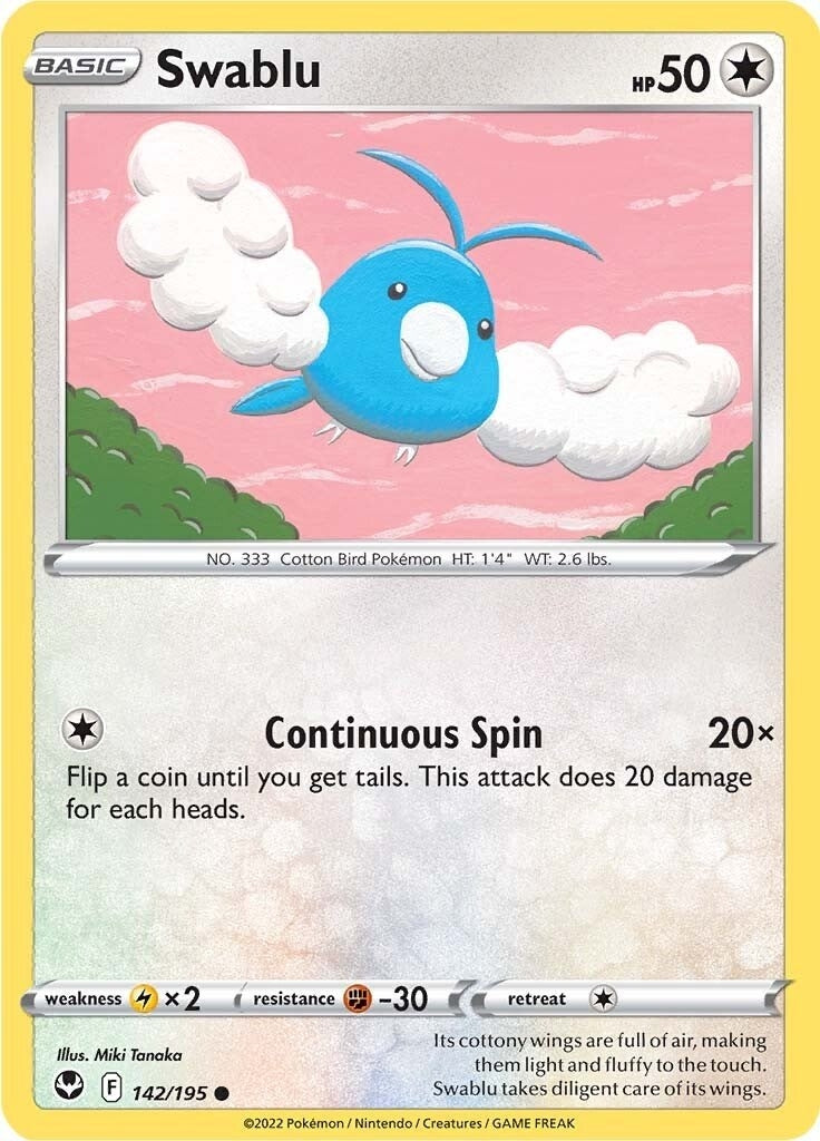Image for Swablu (142/195) (SWSH12: Silver Tempest) (SWSH12) - Pokemon