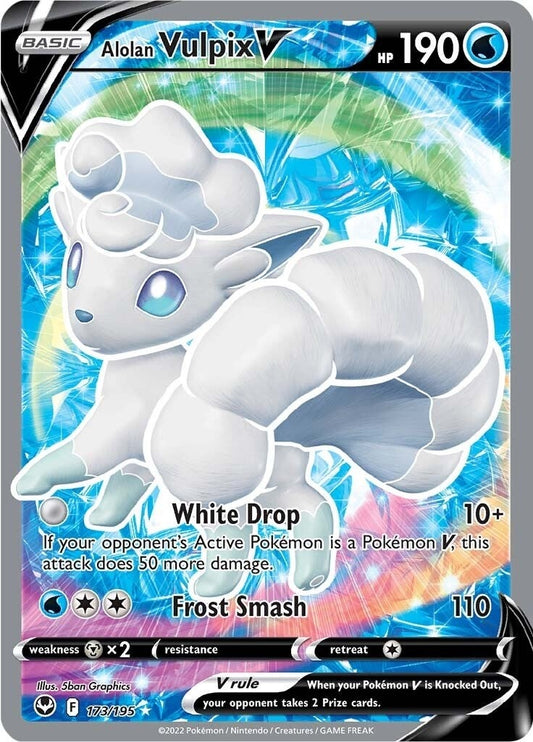 Image for Alolan Vulpix V (Full Art) (173/195) (SWSH12: Silver Tempest) (SWSH12) - Pokemon