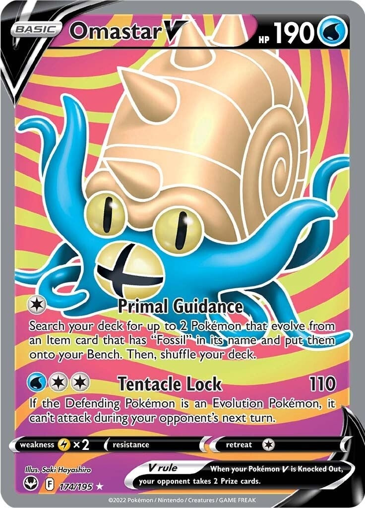 Image for Omastar V (Full Art) (174/195) (SWSH12: Silver Tempest) (SWSH12) - Pokemon