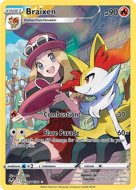Braixen (TG01/TG30) (SWSH12: Silver Tempest Trainer Gallery)